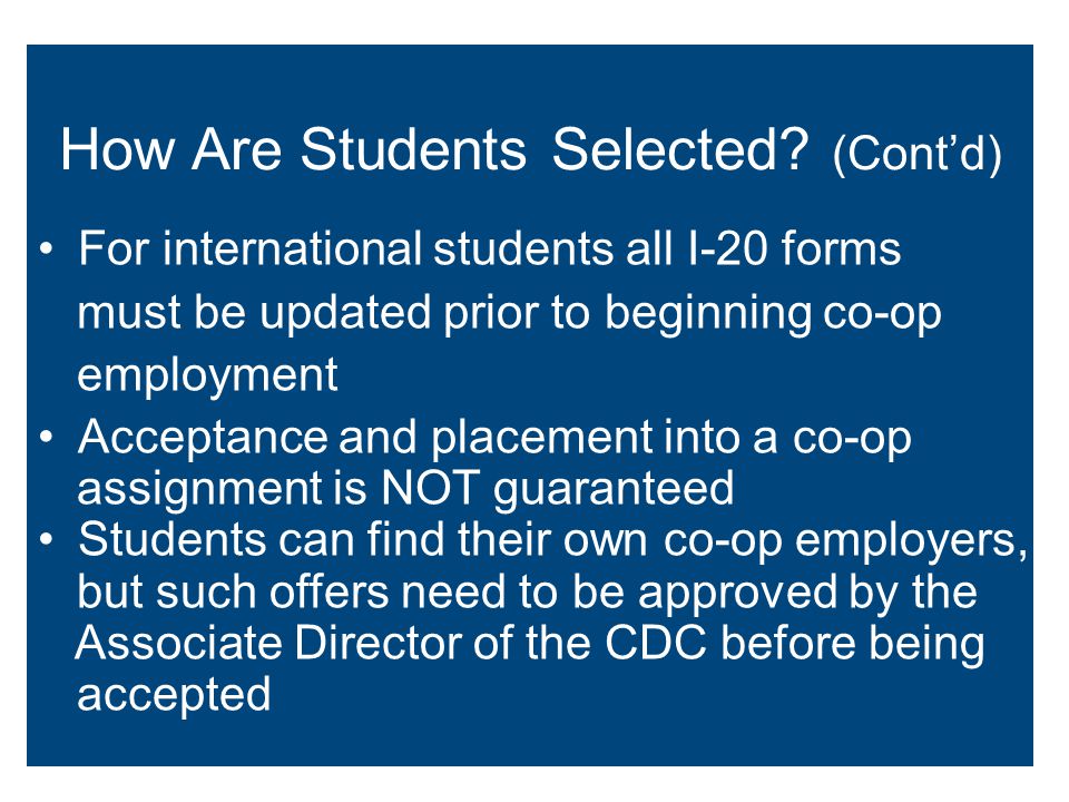 How Are Students Selected.