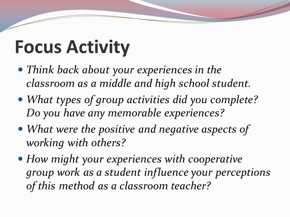 Cooperative Learning Activities For Middle School Science