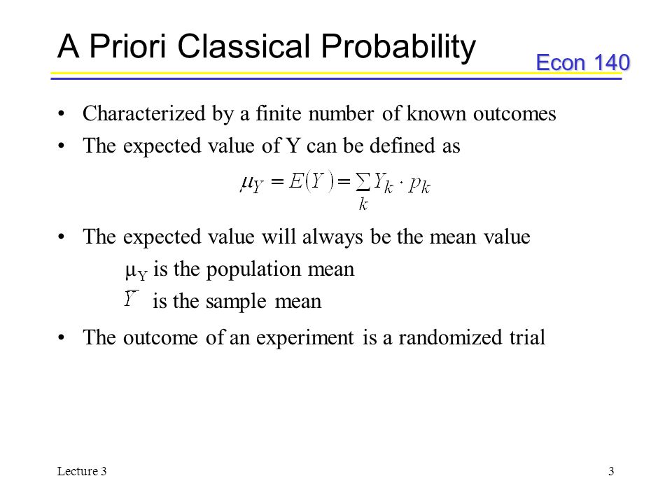 classical probability