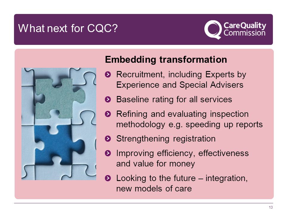 13 What next for CQC.
