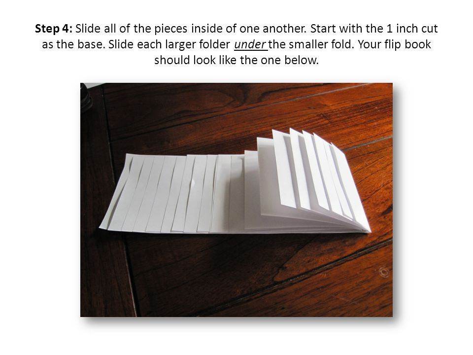Step 4: Slide all of the pieces inside of one another.