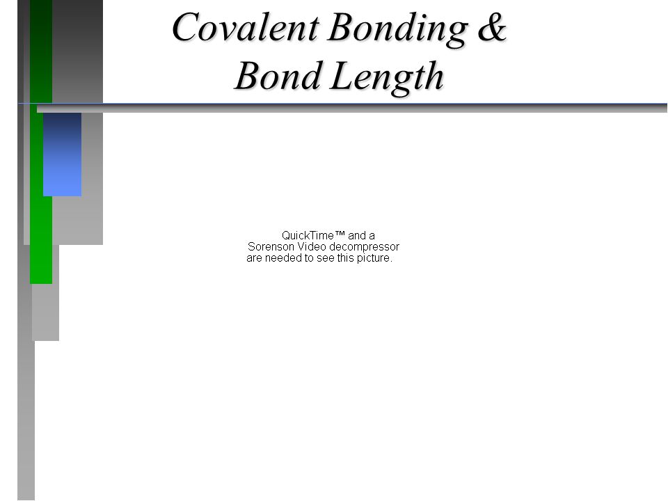 Covalent Bonding & Bond Length