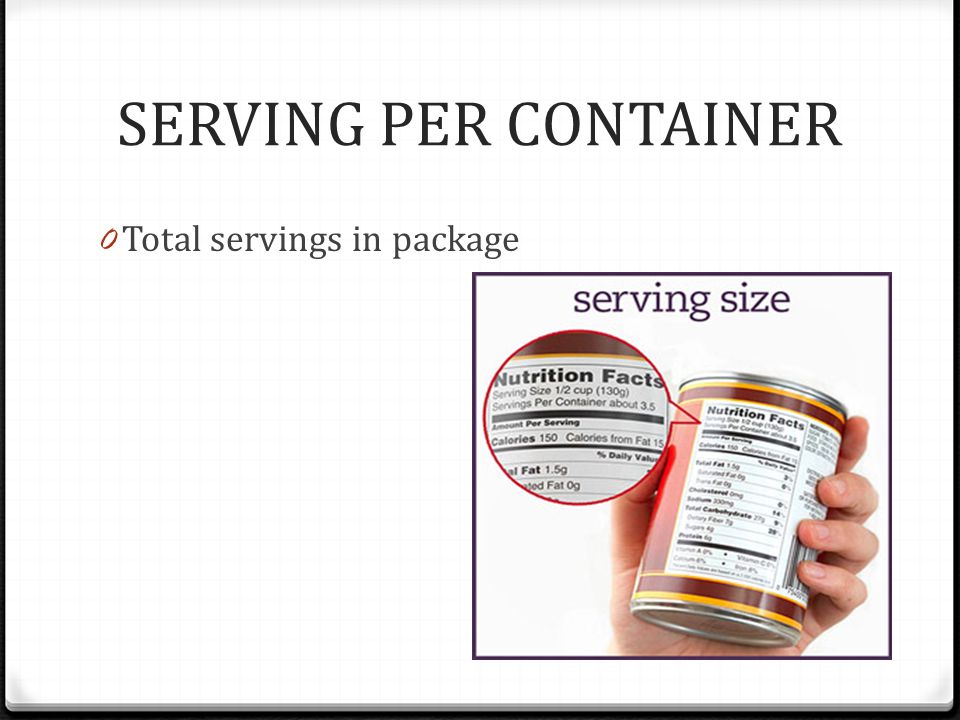 Reading Food Labels 0 Test Your Knowledge Label Worksheet 5 Serving Per Container 0 Total Servings In Package