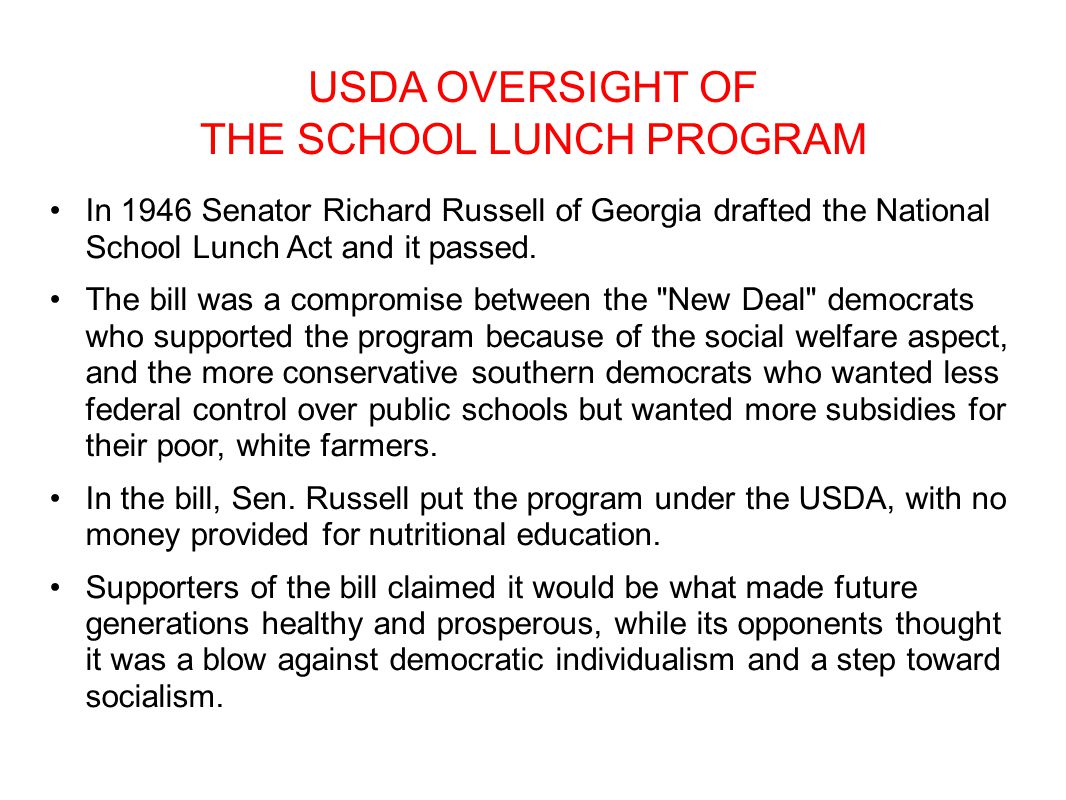 an argument against the national school lunch program an argument against the national school lunch program