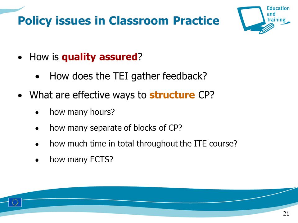 21  How is quality assured.  How does the TEI gather feedback.