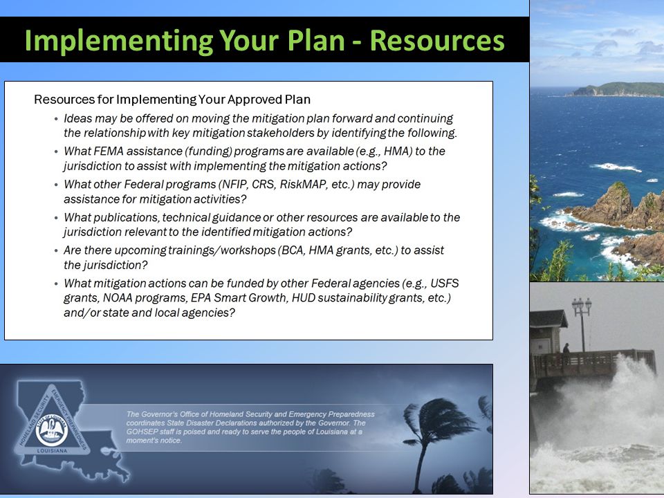 Implementing Your Plan - Resources
