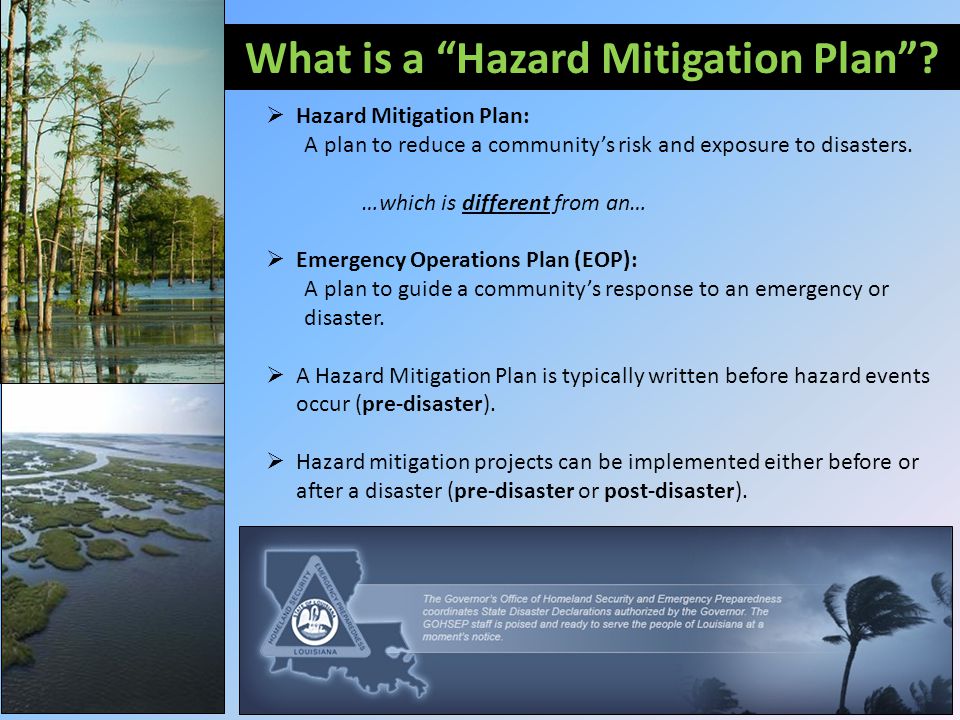What is a Hazard Mitigation Plan .