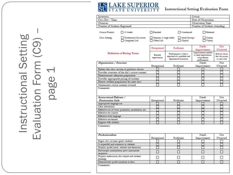 lssu faculty center for teaching friday october 3 2014 classroom instructional rounds observation form