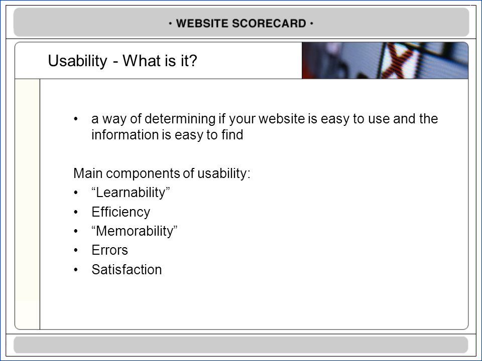 Usability - What is it.