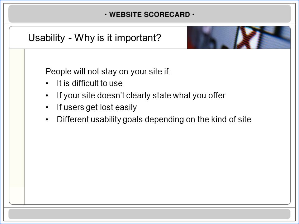 Usability - Why is it important.