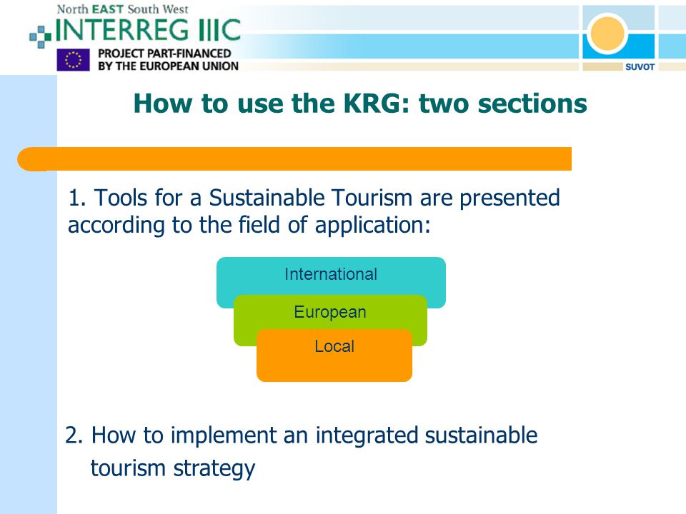 How to use the KRG: two sections 1.