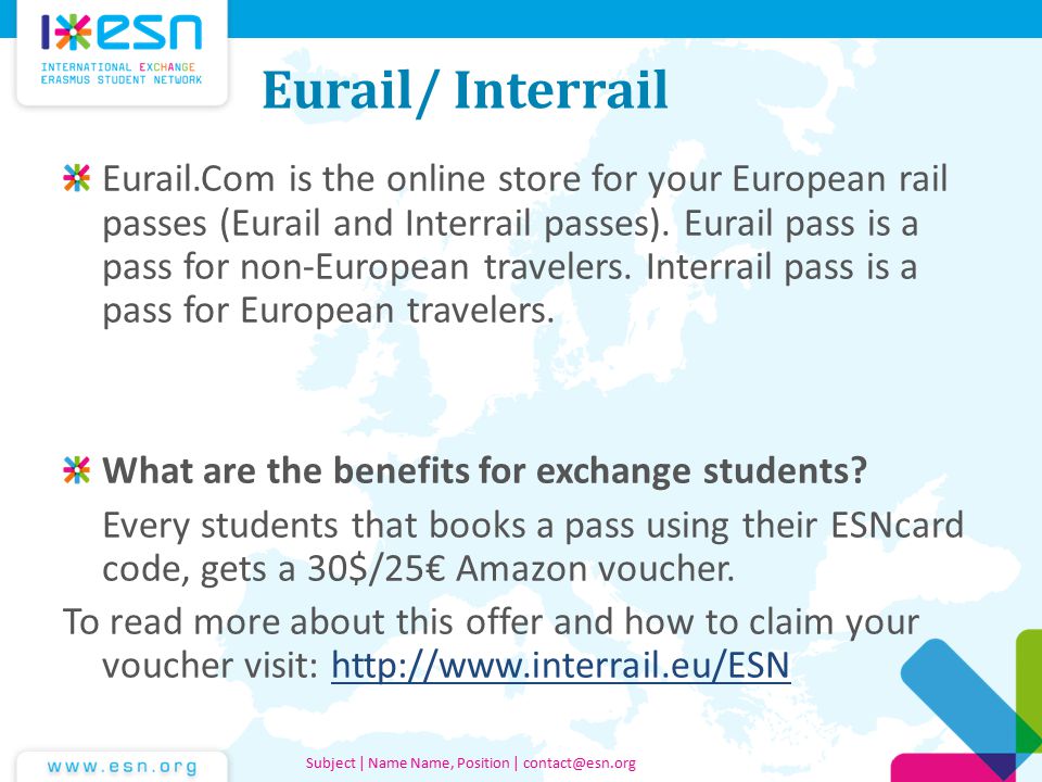 Eurail/ Interrail Eurail.Com is the online store for your European rail passes (Eurail and Interrail passes).