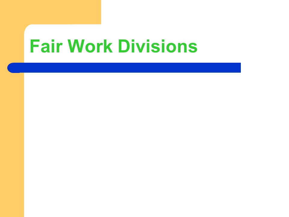 Fair Work Divisions