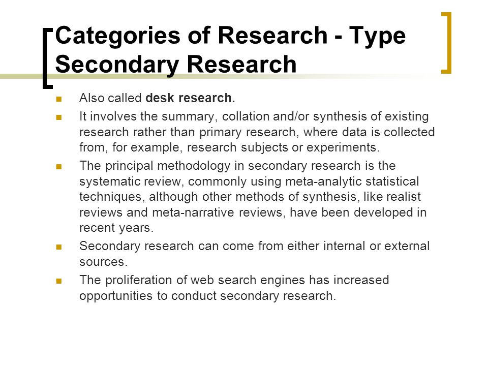 primary research types primary research types