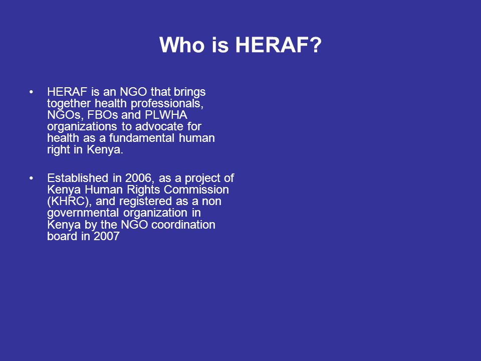 Who is HERAF.