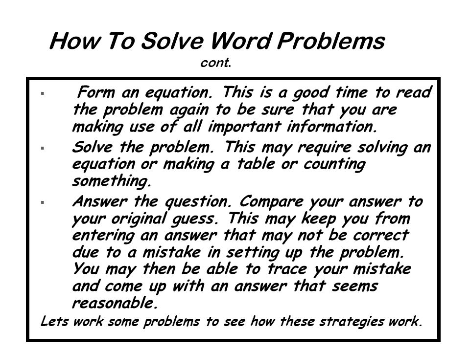 How To Solve Word Problems Using Equations Improve Your Skills With Free Problems In Solve A System Of Equations Using Elimination Word And Thousands Other