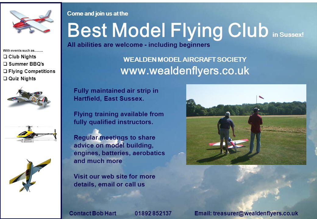 Come and join us at the Best Model Flying Club in Sussex.