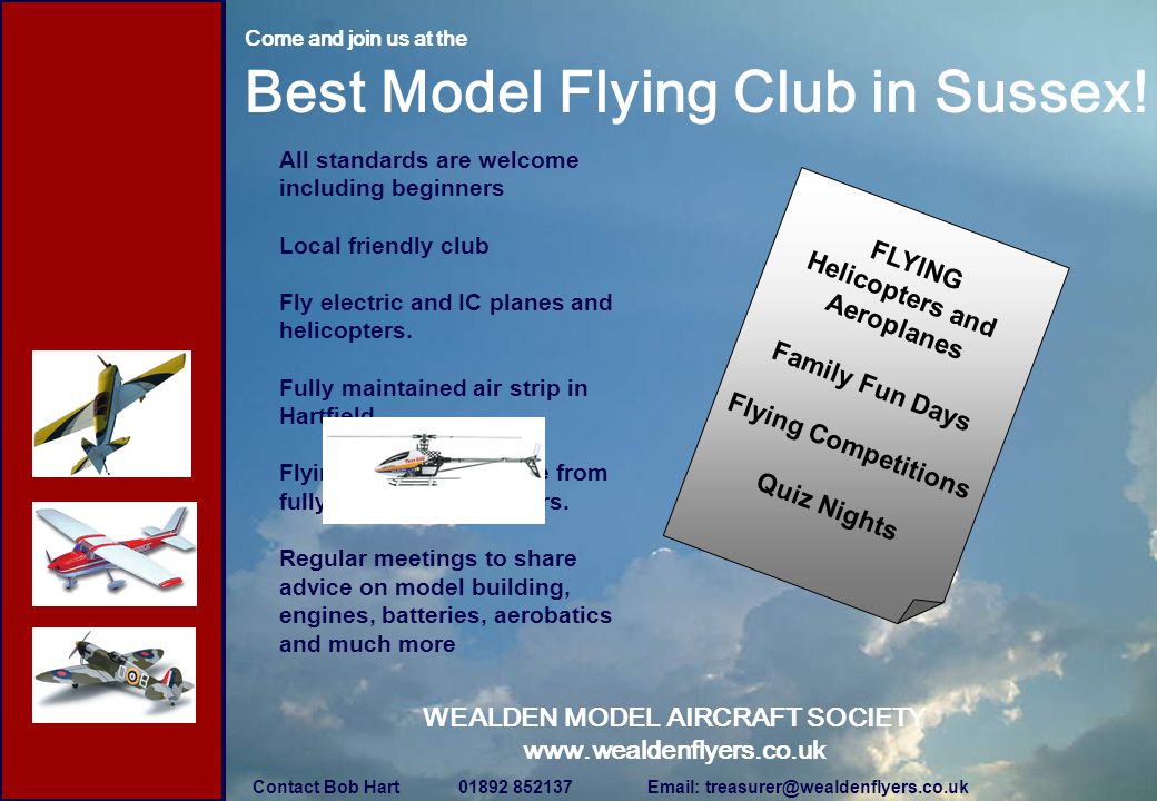 Come and join us at the Best Model Flying Club in Sussex.