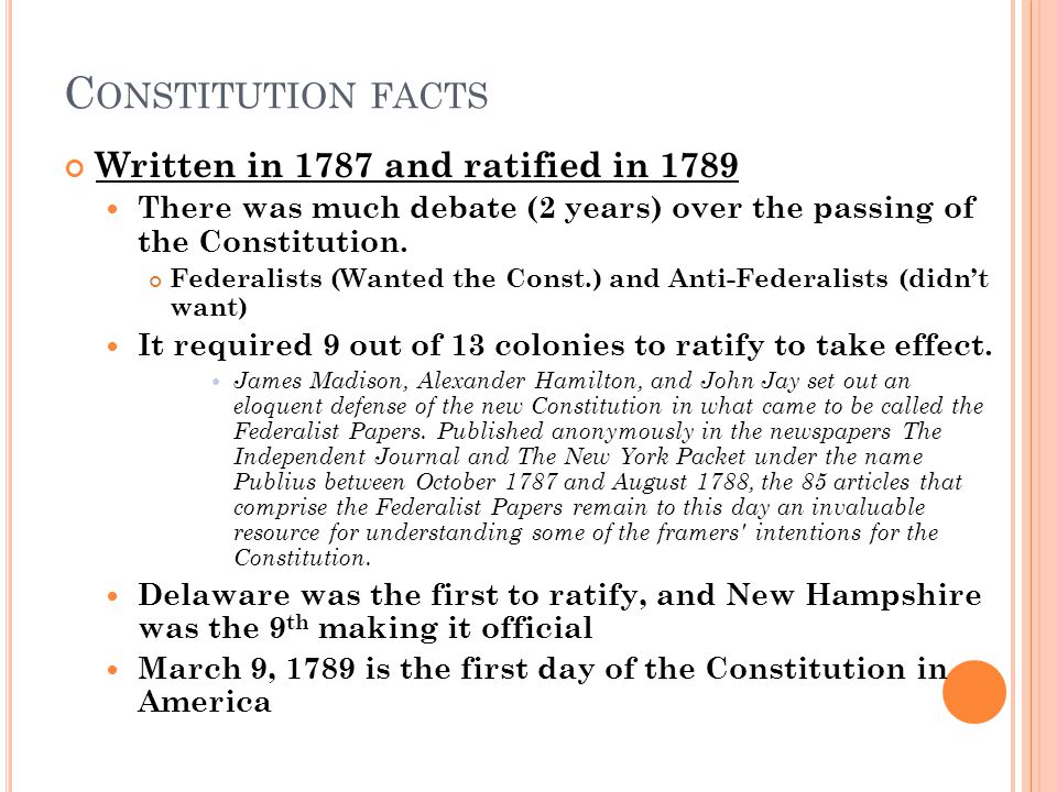Worksheets Ratifying The Constitution Worksheet constitution ch 3 6 basic principles amendments process bill of c onstitution facts written in 1787 and ratified 1789 there was much debate 2