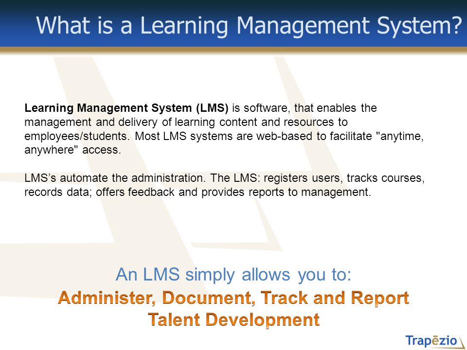 What is a Learning Management System.