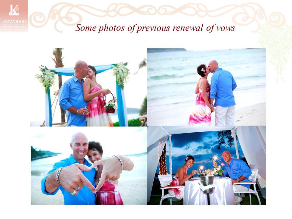 Some photos of previous renewal of vows