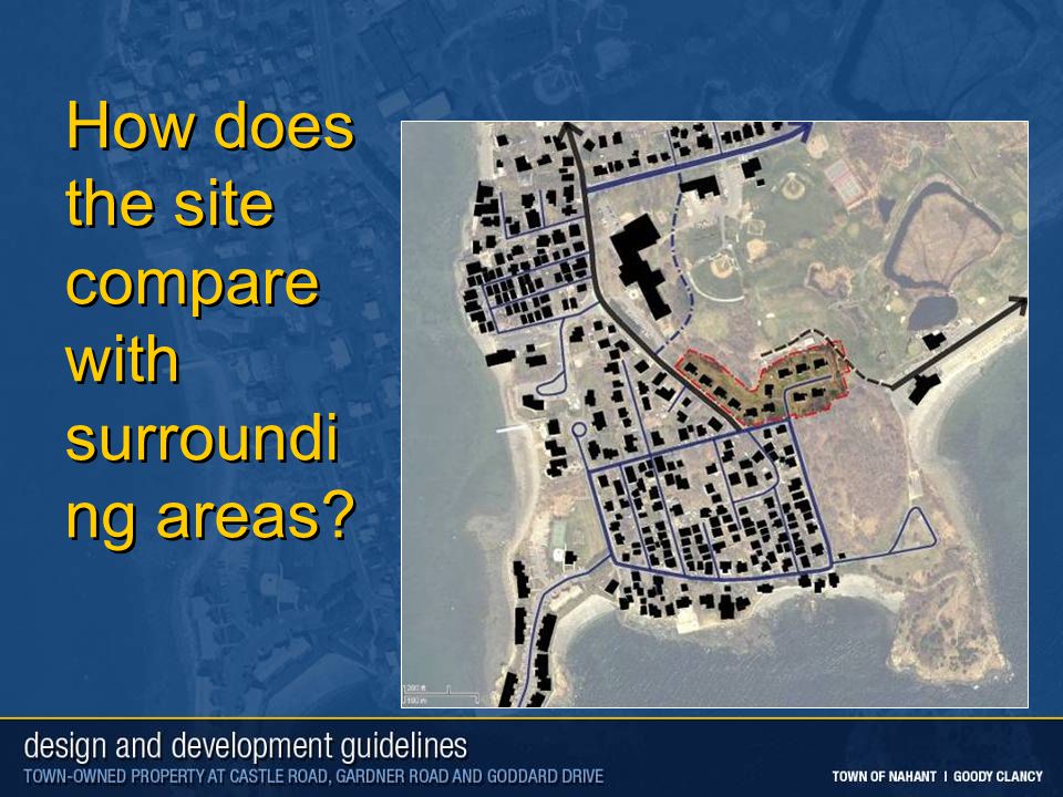 How does the site compare with surroundi ng areas