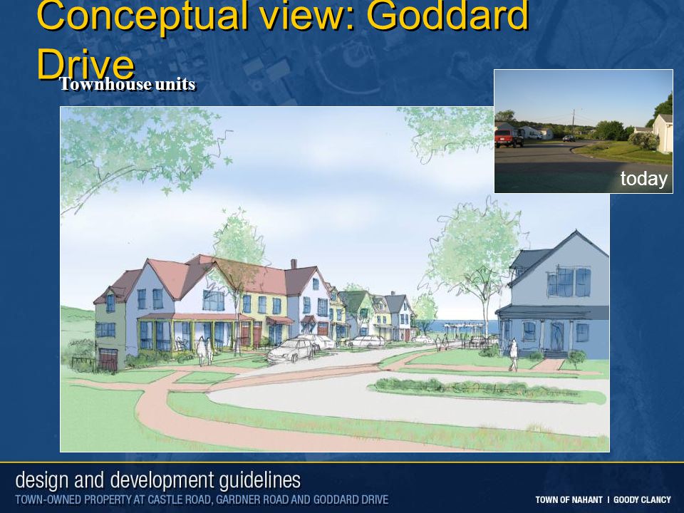 Conceptual view: Goddard Drive Townhouse units today