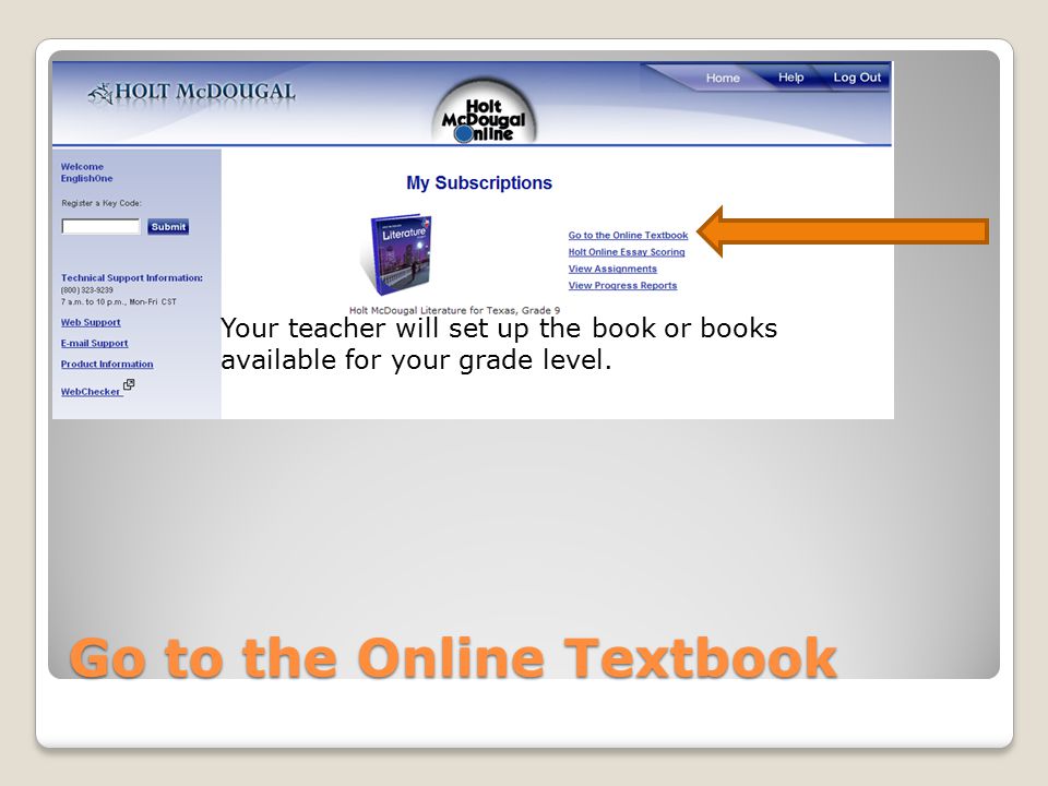 online literature book grade 9