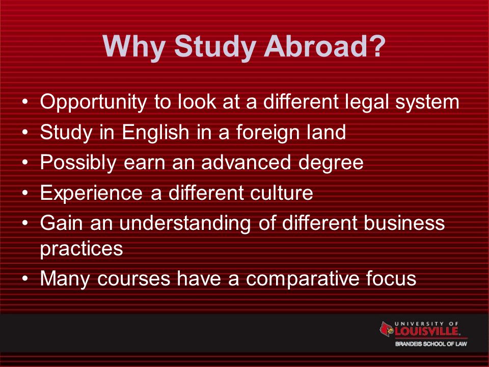 Why Study Abroad.