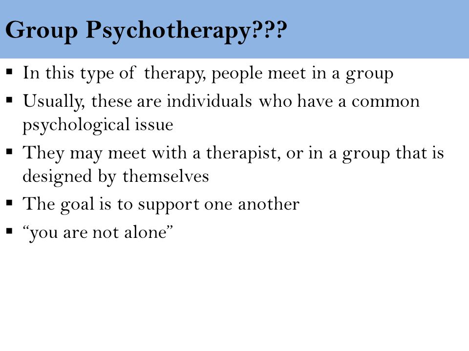 Group Psychotherapy .