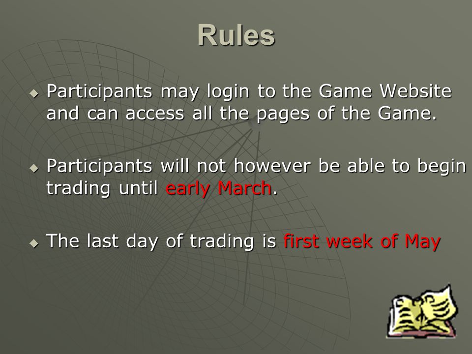 Rules  Entry is free.
