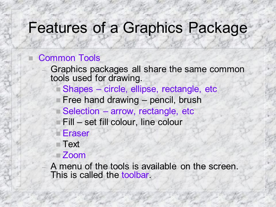 What are graphics packages?