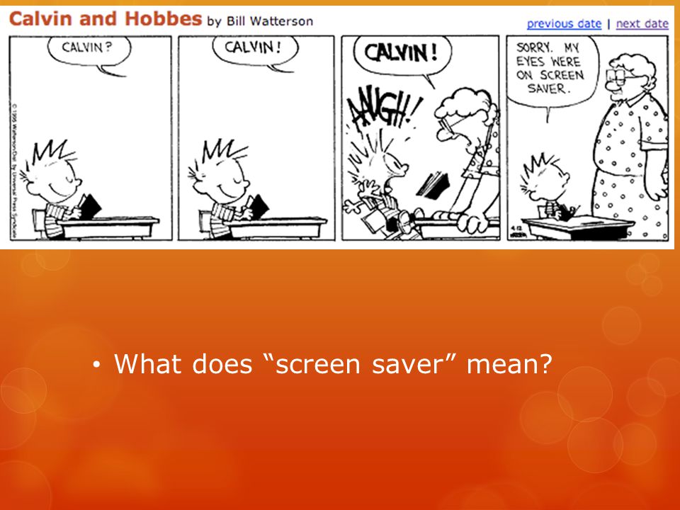 What does screen saver mean