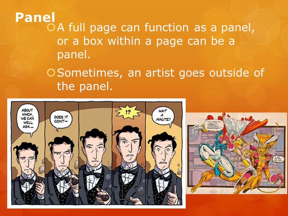 Panel  A full page can function as a panel, or a box within a page can be a panel.