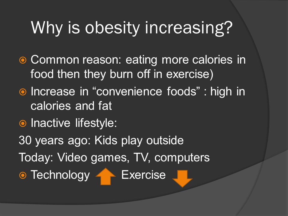 Why is obesity increasing.