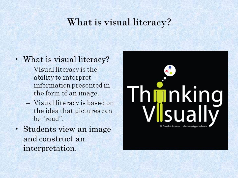 What is visual literacy.