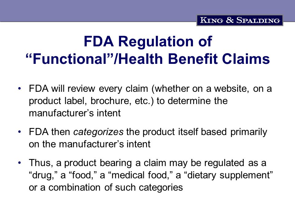 Diet Related Health Claims Fda Regulations
