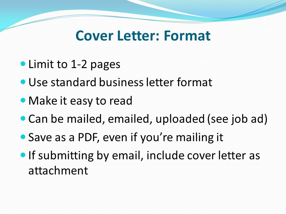 what to include in a cover letters