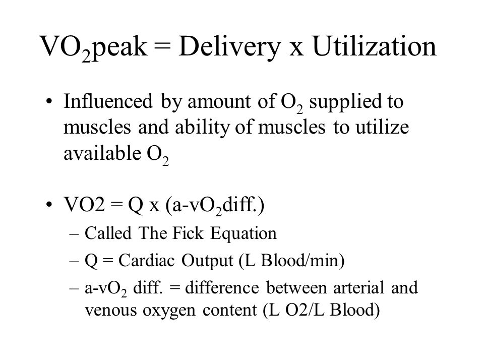 Maximal Oxygen Consumption Direct Measurement 4 Vo