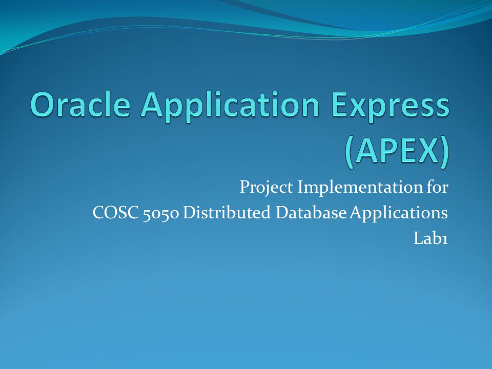 Project Implementation for COSC 5050 Distributed Database Applications Lab1