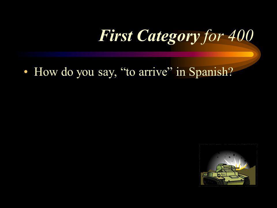 Answer First Category for 300 enseñar. Pick a Category