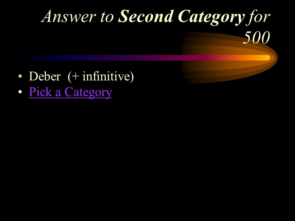 Second Category for 500 ¿Cómo se dice, to ought to (do something) en español