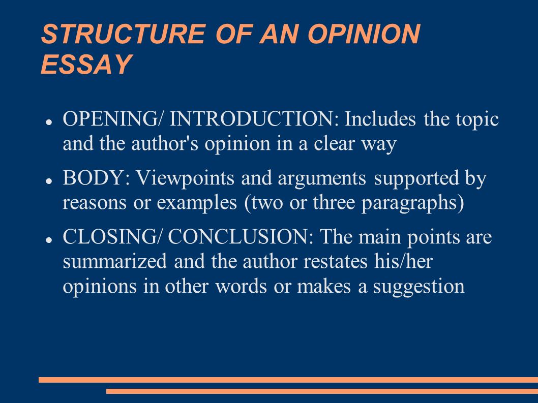 Opinion Essays - Academic Writing