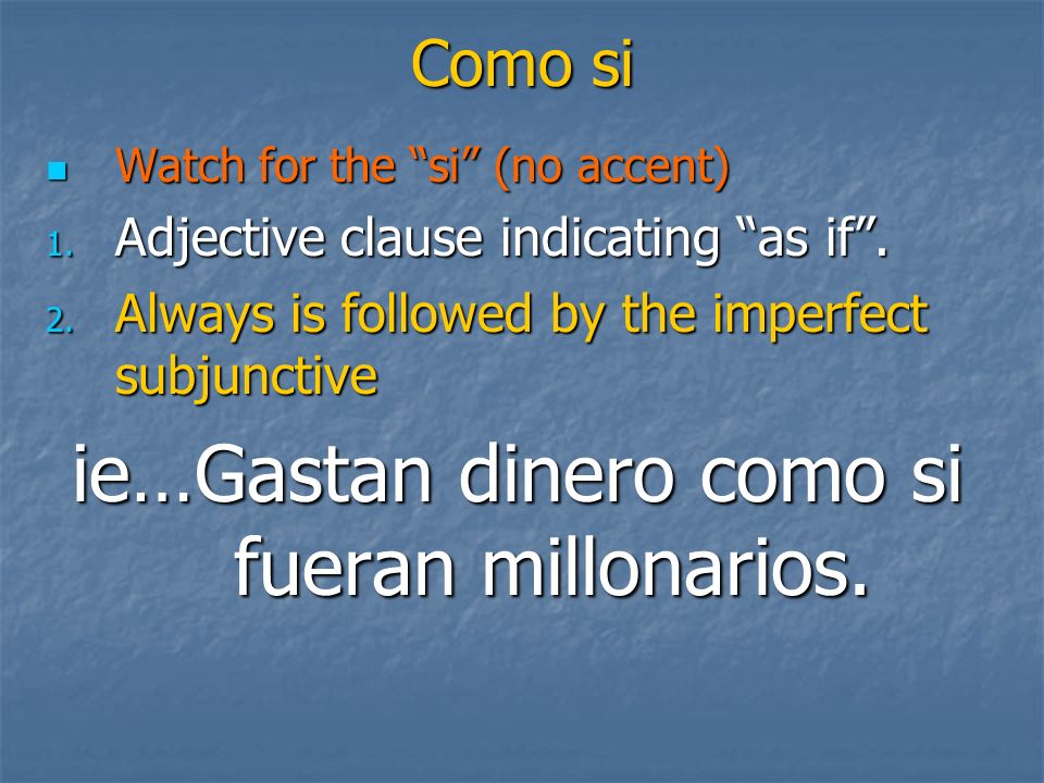 Como si Watch for the si (no accent) Watch for the si (no accent) 1.