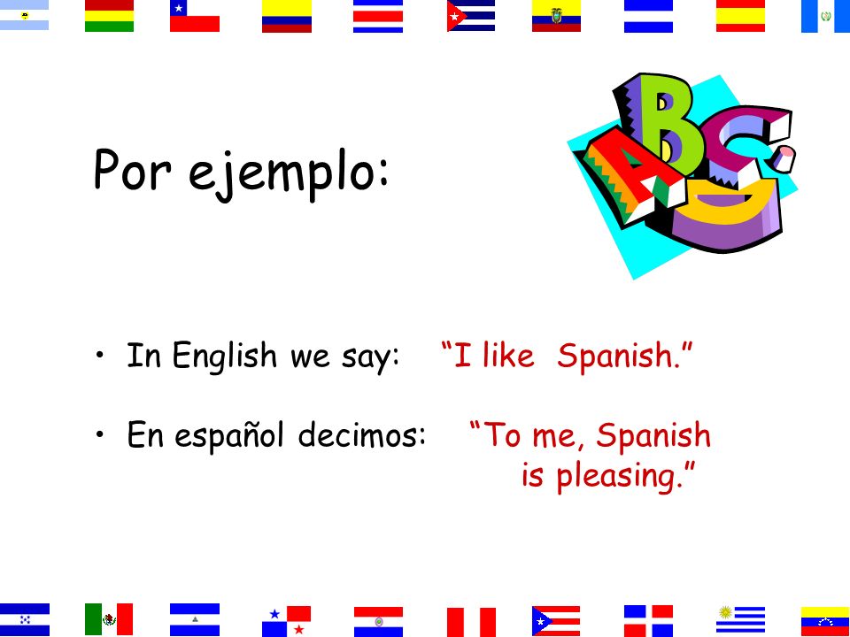 El Verbo GUSTAR En español gustar significa to be pleasing In English, the equivalent is to like Spanish One ch.1