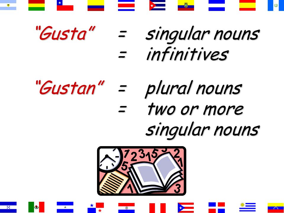 Four Keys Things that are different with Gustar 1.It only has two conjugations: 2.It is conjugated based on what comes after it.
