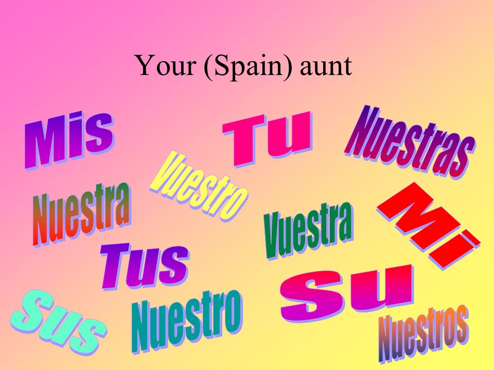 Your (Spain) aunt