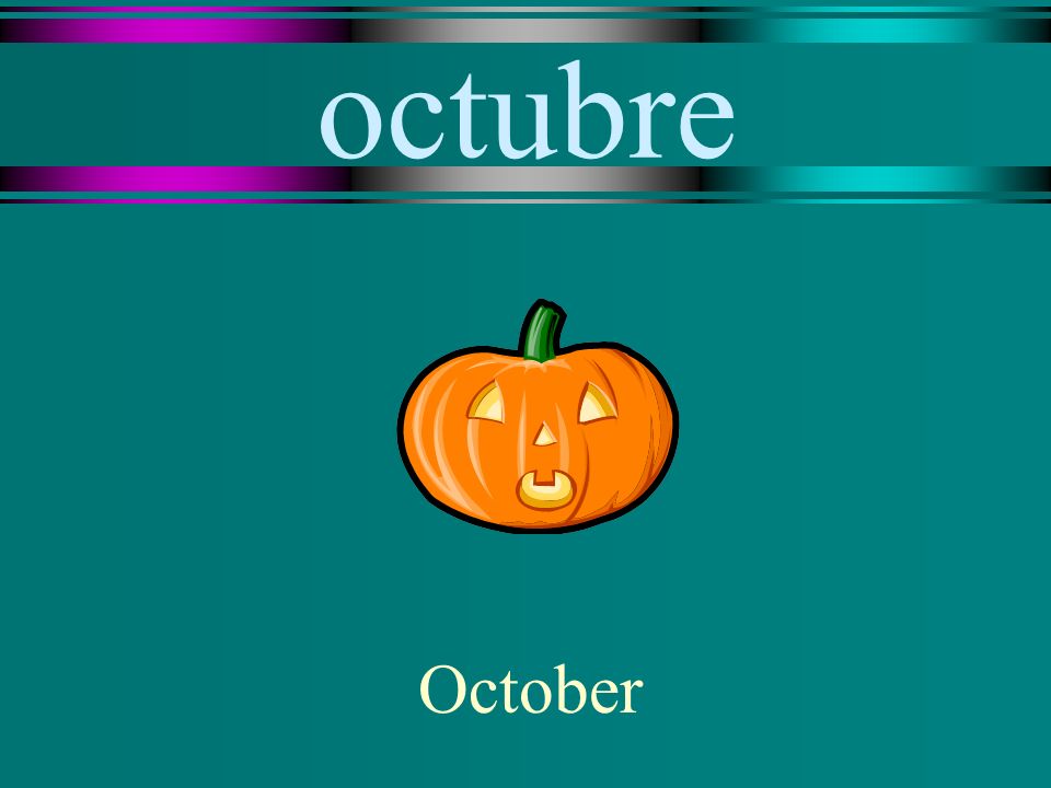 octubre October