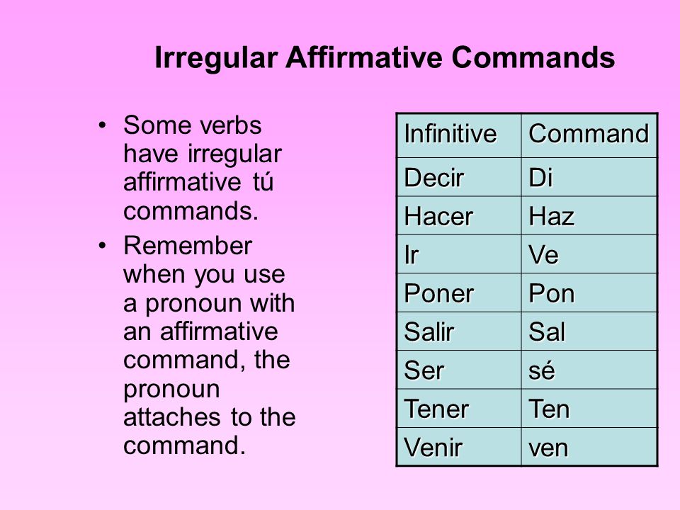 tu commands
