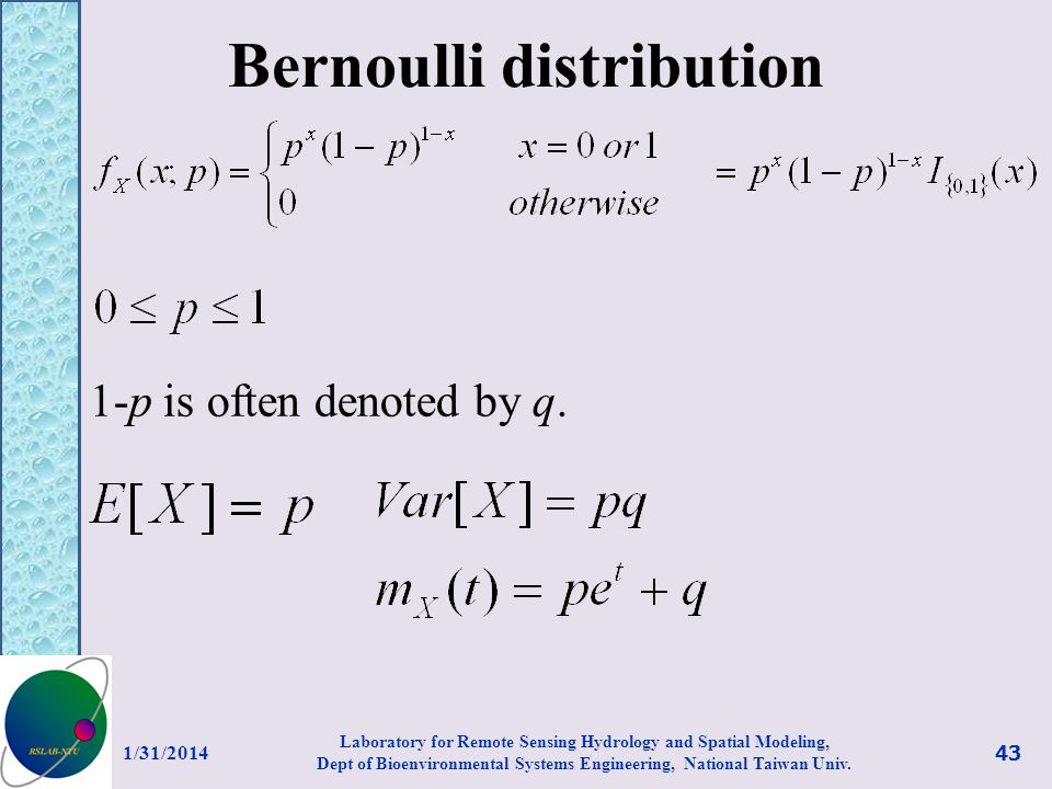 Bernoulli Trials Binomial Experiment